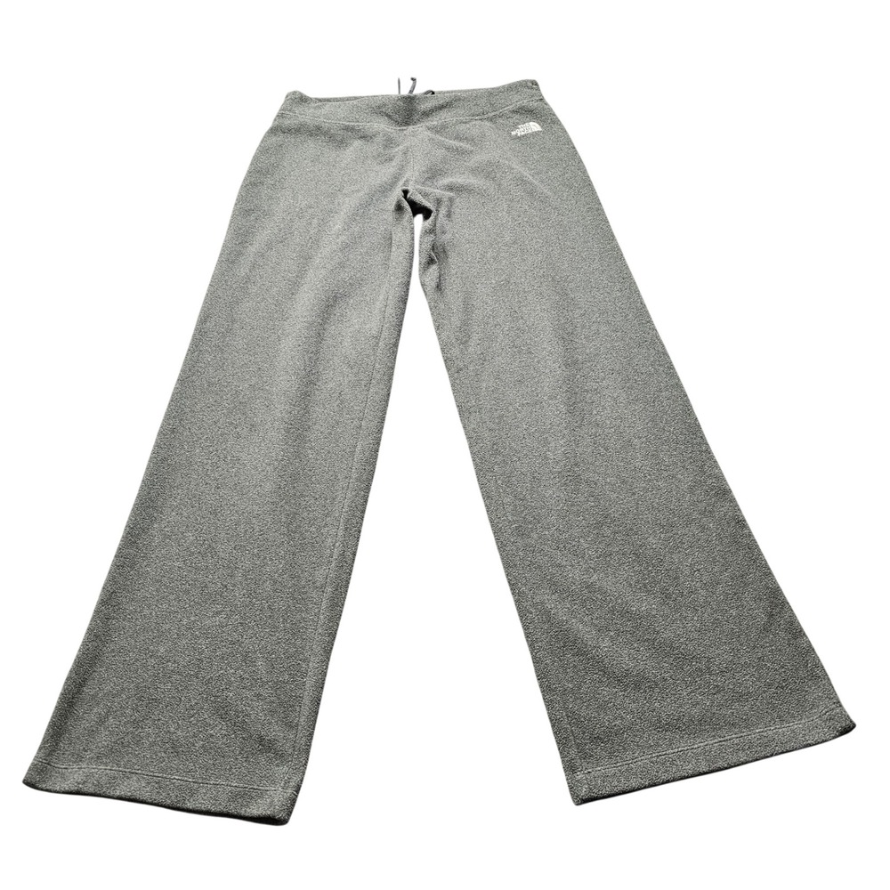 The North Face TKA 100 Fleece Pants Womens M Grey Wide Leg Hiking Outdoor 4964